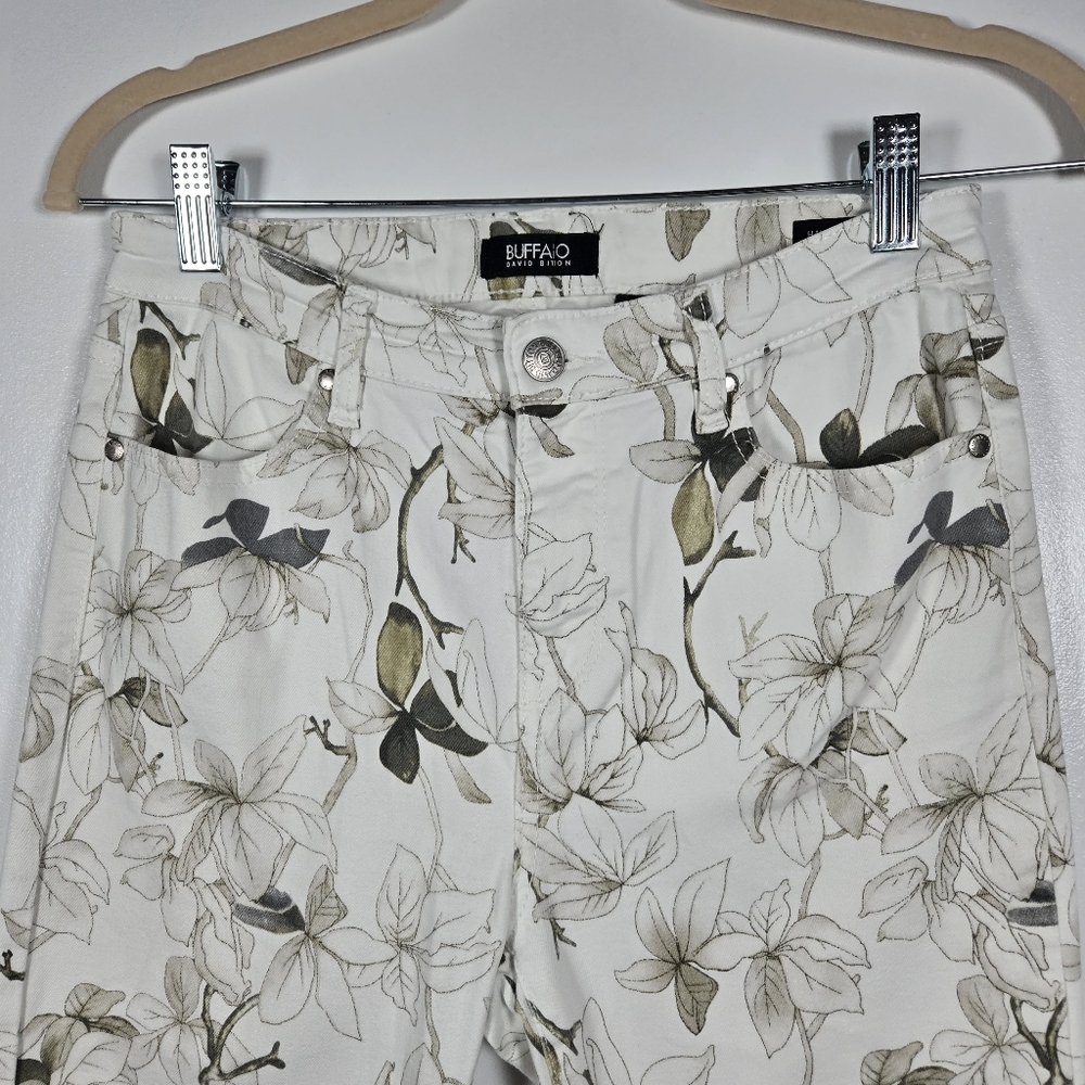 Buffalo David Bitton Floral Hi Rise Soft Stretch Ankle Skinny Jeans Size 4/27 - Picture 4 of 16